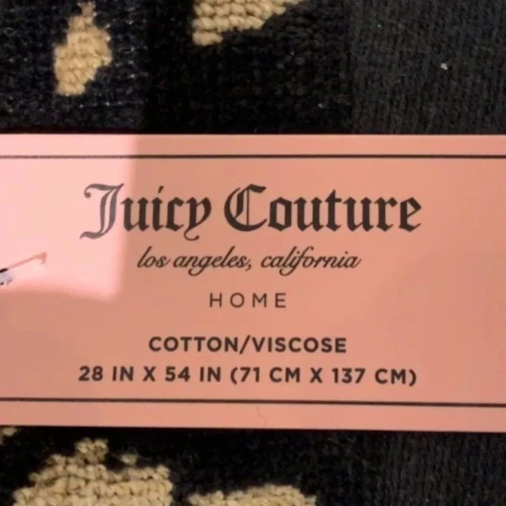 Juicy Couture Leopard Print Bath & Hand Towels 4 Piece Set